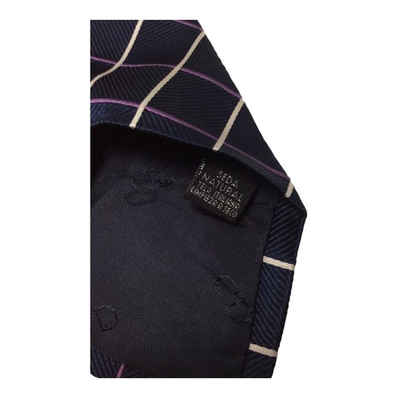 DIOR Blue Plaids & Checks Silk Tie Made In Italy 61"/3".1/2 EX COND - Picture 7 of 9
